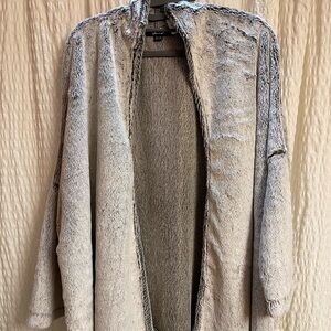 Yanuk Soft Gray Open Cardigan